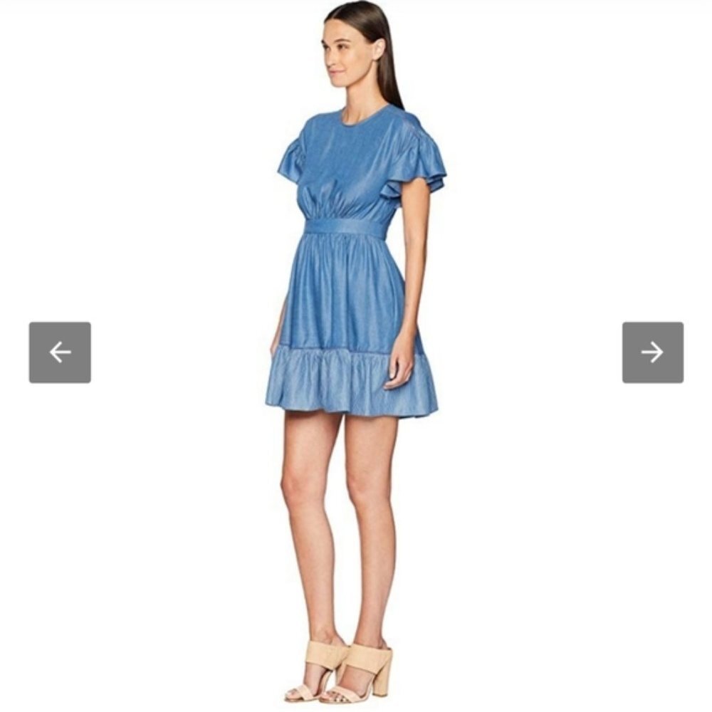 Kate Spade NY Chambray Dress With Flutter sleeve